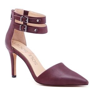 Sole Society👠✨ Dark Purple Ankle-Strapped Heels